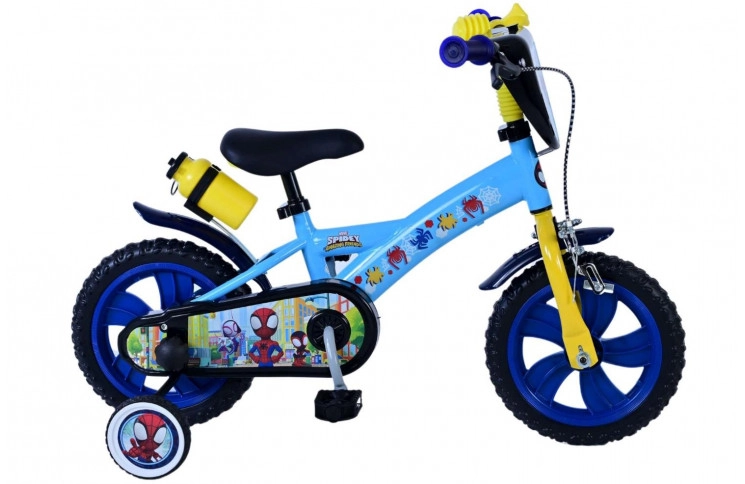 Spidey Kinderfiets 12"/19 cm/Blauw-Geel/21137-DR