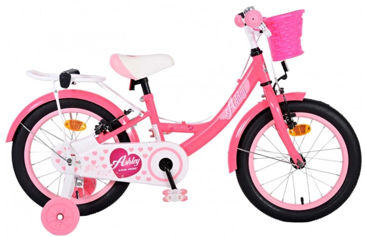 Volare Ashley Kinderfiets 16"/24 cm/Roze-Rood/31635