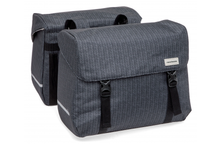 Dubbele fietstas New Looxs Mondi Joy Double - 38 liter - 39 x 18 x 32cm (2x) - Nima Black