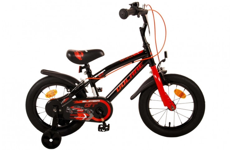 Volare Super GT Kinderfiets 14"/22 cm/Zwart-Rood/21385